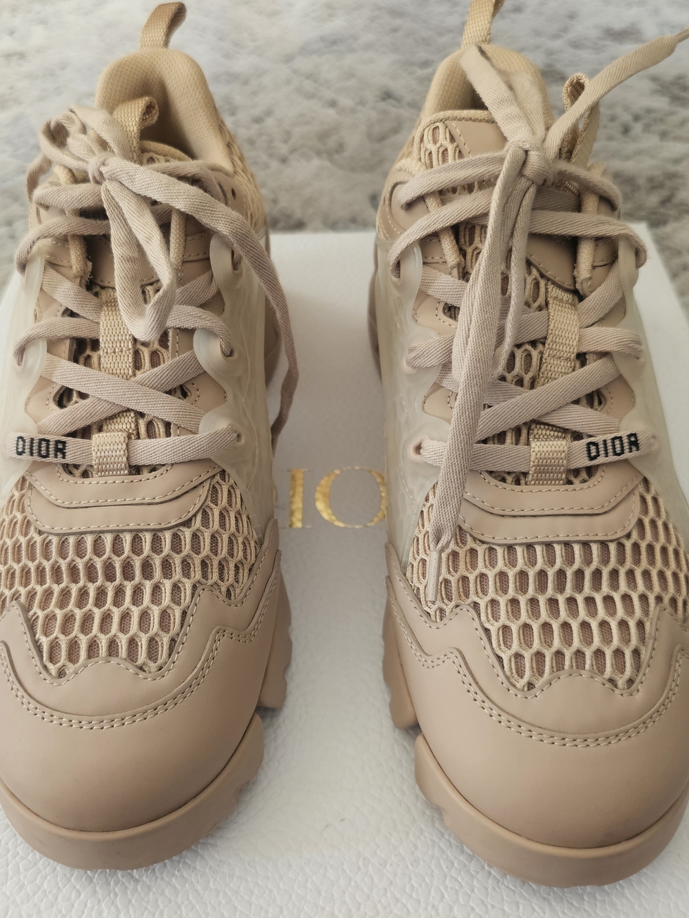 Christian DIOR D-connect Sneaker Nude 37